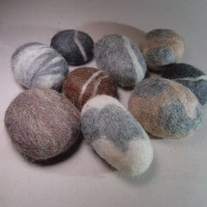 BAG OF FELT PEBBLES !!