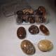 BOX OF HIGHLY POLISHED SUSSEX PEBBLES -  Beachy Head, Sussex