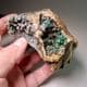 CALCITE CRYSTALS WITH MALACHITE INCLUSIONS  -  Great Orme, North Wales