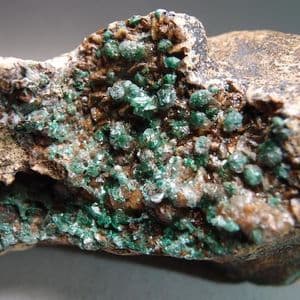 CALCITE CRYSTALS WITH MALACHITE INCLUSIONS - Great Orme, North Wales