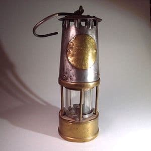 GENUINE BRASS MINER'S SAFETY LAMP