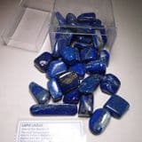 LAPIS LAZULI (Box of over 30 polished stones) - Afghanistan