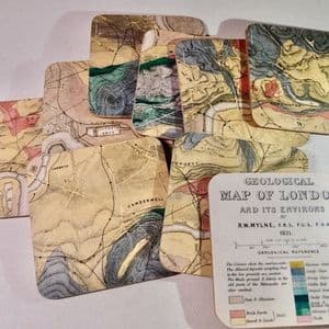 LONDON GEOLOGY COASTERS - SET OF NINE COASTERS