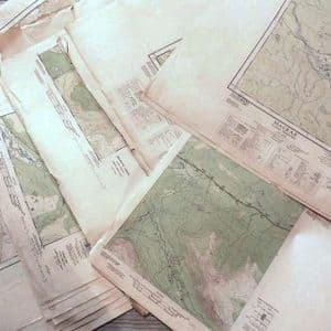 MAPS OF THE YUKON - 75 second hand topographical maps of the Yukon Territory, Canada