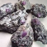 RUBY CRYSTALS IN SCHIST - Russia