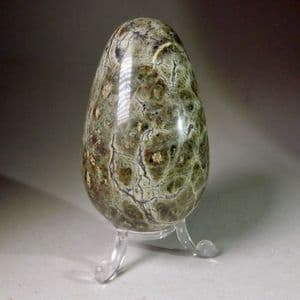 SERPENTINE POLISHED EGG WITH STAND  - Lizard, Cornwall
