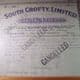 SOUTH CROFTY TIN MINE SHARE CERTIFICATE (ORIGINAL CERTIFICATE DATED 1934) - Framed for wall hanging