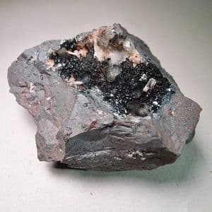 SPECULAR HEMATITE WITH QUARTZ CRYSTALS  -  West Cumbria