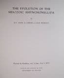 THE EVOLUTION OF THE MESOZOIC RHYNCHONELLIDA (SECOND HAND COPY)