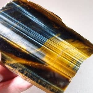 TIGER'S EYE (CUT AND POLISHED) LARGE SLICE  -   South Africa