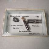 TIN FROM CORNWALL - Souvenir in plastic box with lid (second hand item)