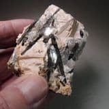 TOURMALINE CRYSTALS IN FELDSPAR - CORNWALL