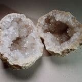 WHITE QUARTZ GEODE (BOTH HALVES) - Morocco