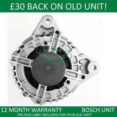 RENAULT LAGUNA 1.9dCi ALTERNATOR  0124525076 0124525137 0124525537