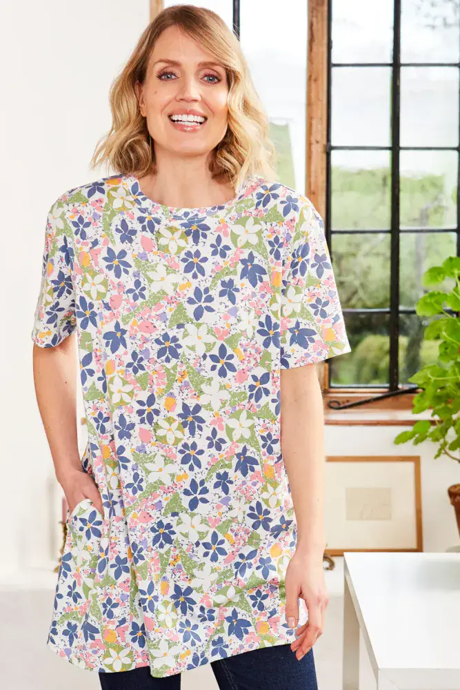 Longline Tunic Aloha Longline Printed Tunic
