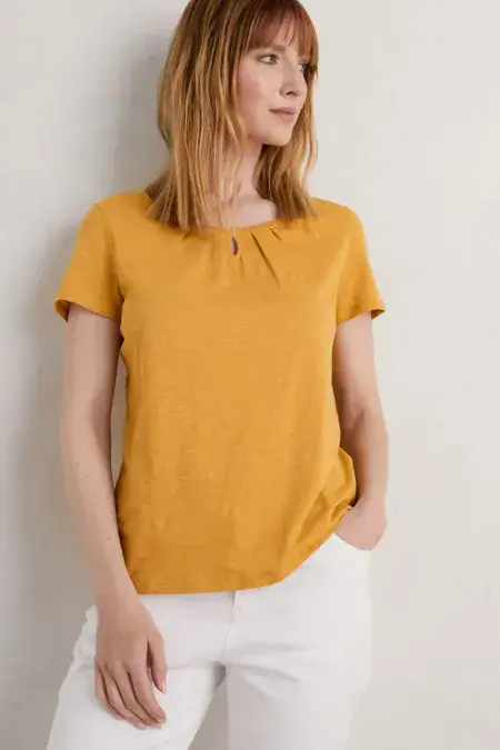 Appletree Short Sleeve Top. Sandstone