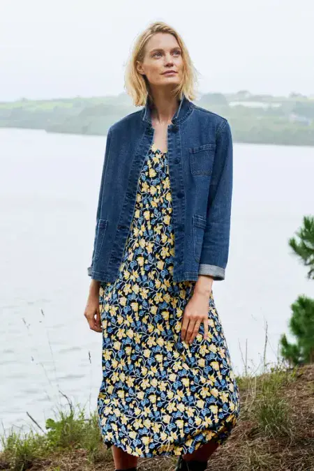 Ava Dress. Cyclamen Maritime