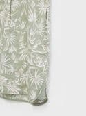 Bantu Linen Tunic. Green Multi