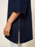 Blaire Linen Tunic. Dark Navy