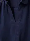 Blaire Linen Tunic. Dark Navy