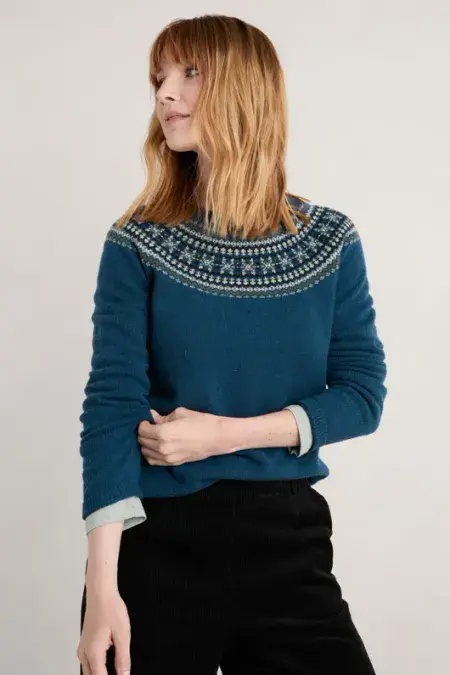 Buck's Horn Jumper. Fence Floral Dark Lugger.