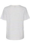 Deia Oneck T-Shirt. White-Blue Stripe