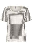 Deia Oneck T-Shirt. White-Salute Stripe