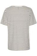 Deia Oneck T-Shirt. White-Salute Stripe