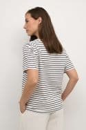 Deia Oneck T-Shirt. White-Salute Stripe