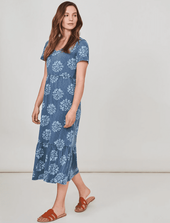 Emily Fairtrade Jersey Dress. Blue PR
