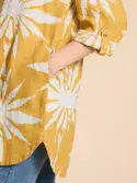 Evelyn Linen Tunic in Chartreuse.