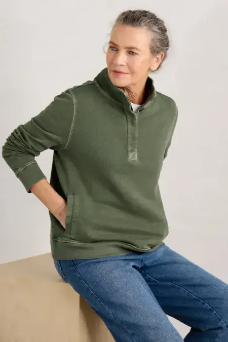 Green Shank Organic Sweatshirt. Heath