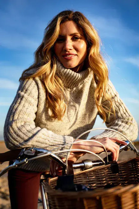 Grey Coastal Roll Neck Jumper