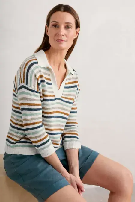 Gwynver Lightweight Jumper.  Mini Cornish Pool Mix