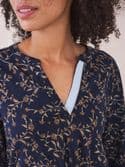 Hallie Jersey Tunic. Navy Multi