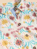 Hayden Linen Blend Shirt Dress. Nat Print