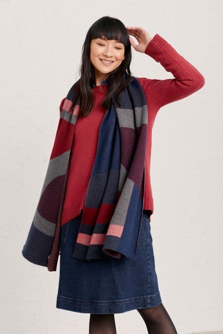 Inkcap Blanket Shawl. Boarder Slate