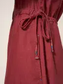 Jade Cord Shirt Dress. Mid Plum
