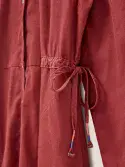 Jade Cord Shirt Dress. Mid Plum