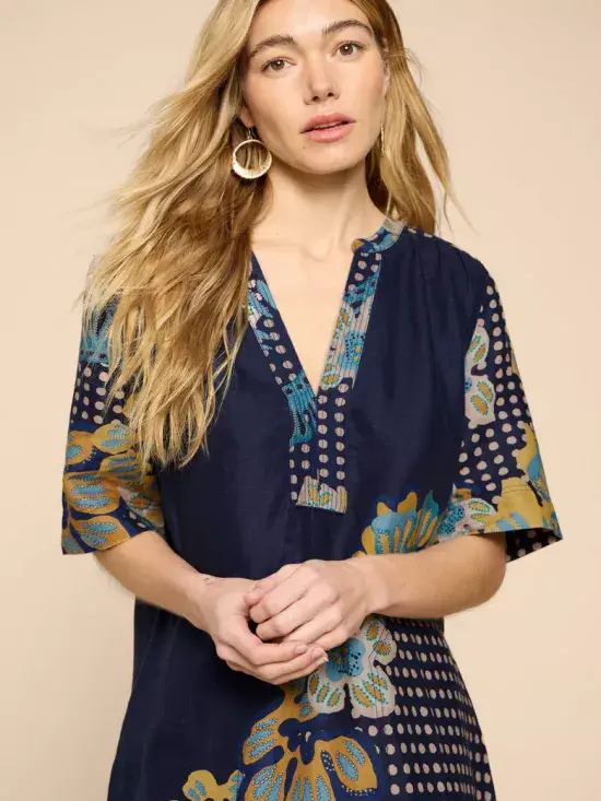 June Linen Shift Dress.