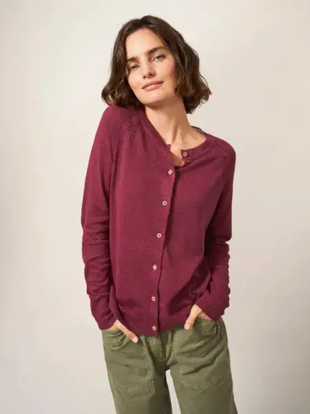 Lulu Cardi. Brt Pink (Burgundy)
