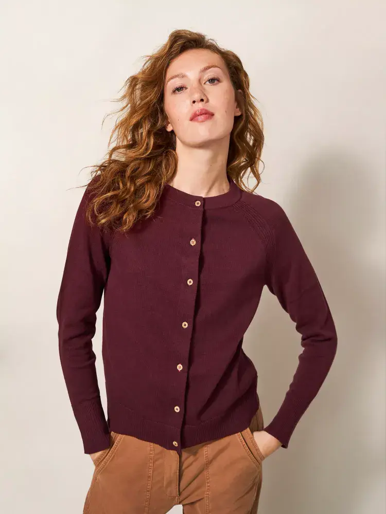 lulu Cardi Dark Plum - Main Image