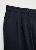 Maddie Linen Trouser. Dark Navy