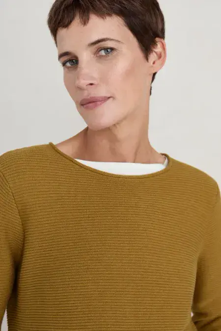 Makers Cotton Jumper. Kelp