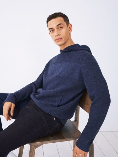Maple Cotton Hoodie. Cobolt Blue