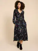 Megan Jersey Midi Dress. Black PR