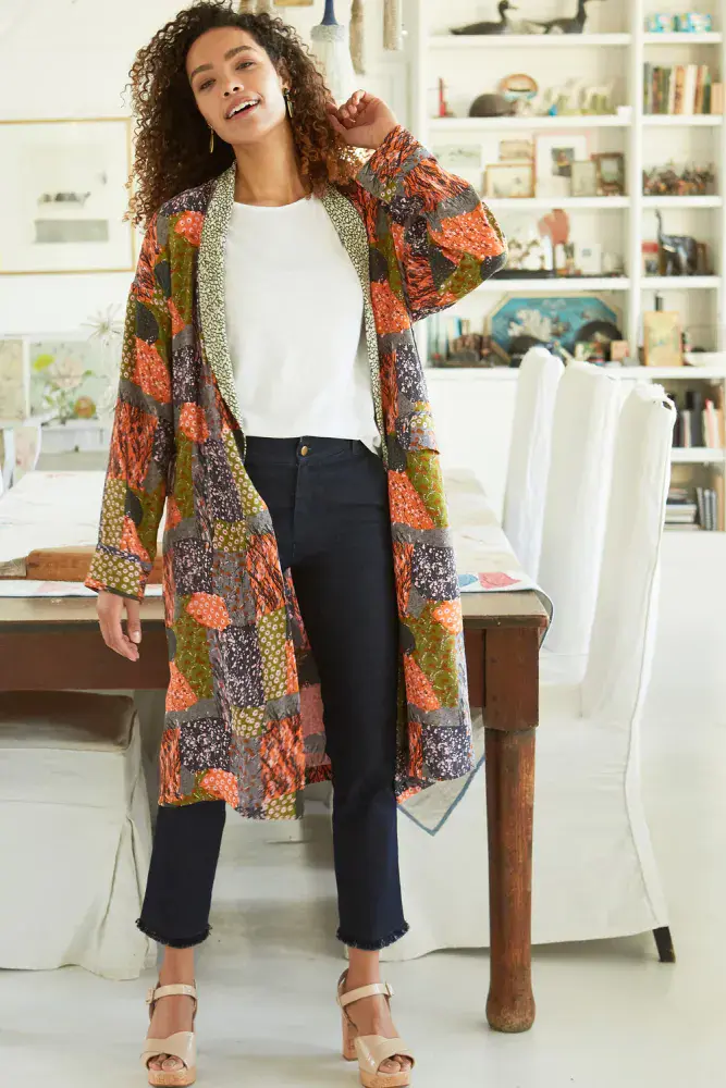 Floral duster coat discount
