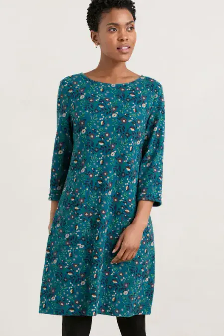 Print Makers Dress. Folkloric Floral Atlantic