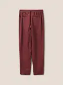 Rowena Linen Trousers. Dark Plum