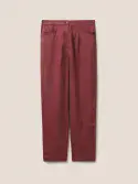 Rowena Linen Trousers. Dark Plum